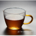 alça colorida bebendo vidro bebendo xícara de chá